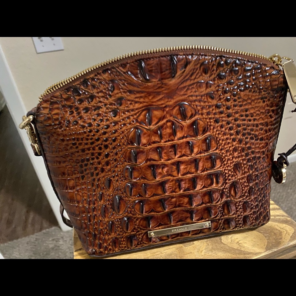 Brahmin zip top handbag